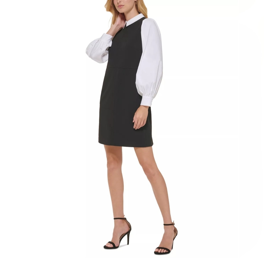 TOMMY HILFIGER Women's Colorblocked Layered-Look Dress